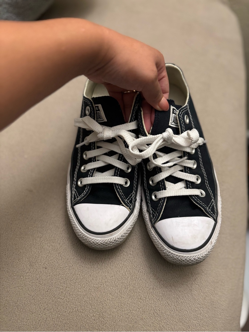 Converse Black and White Low Top Kids Sneakers